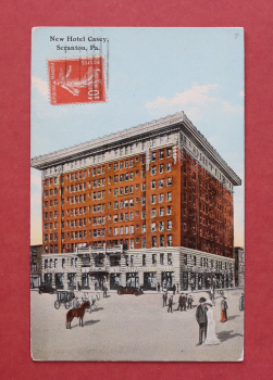 Postcard PC Scranton PA Pennsylvania 1915 New Hotel Casey USA US United States